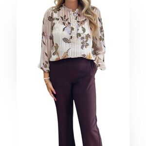 B.young Women’s Floral Shimmer Byhaima Blouse | Small